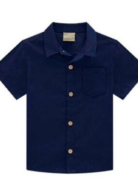 Milon - Navy Blue Button-Down Shirt